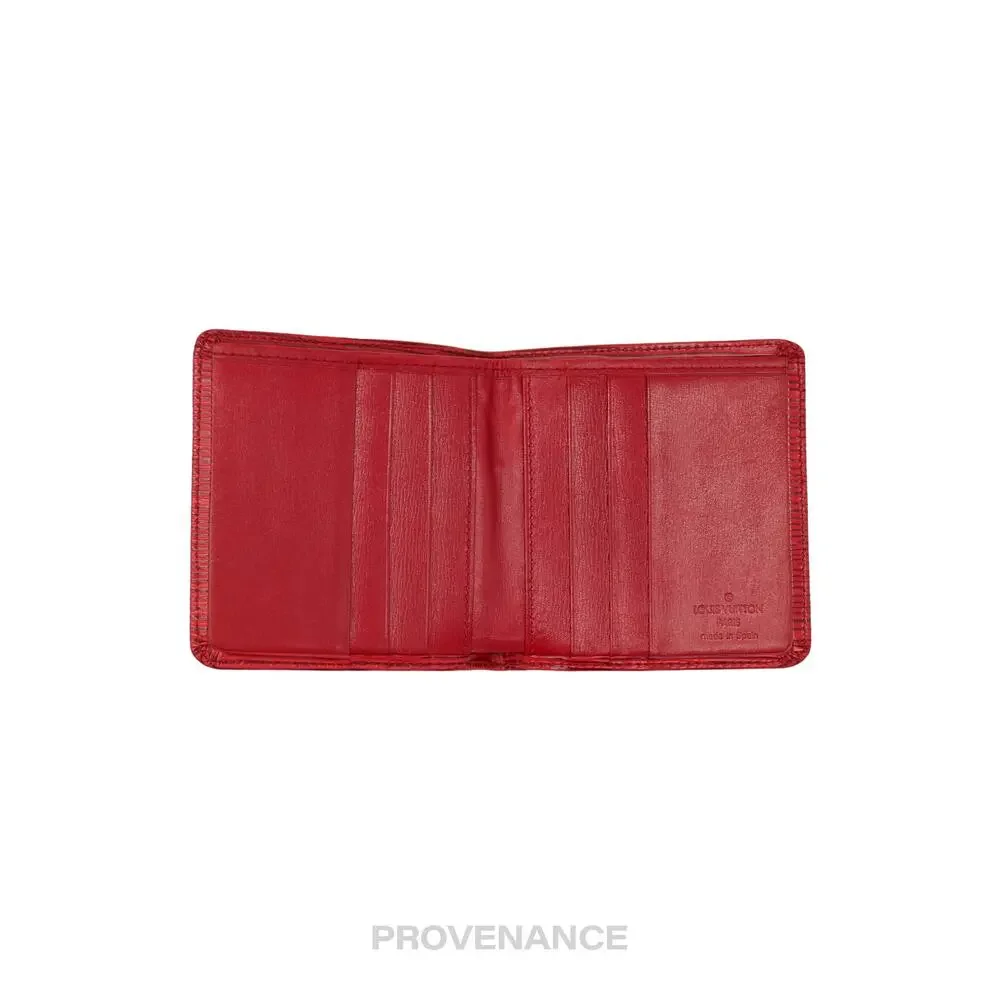 🔴 Louis Vuitton 6CC Bifold Wallet - Red Epi Leather